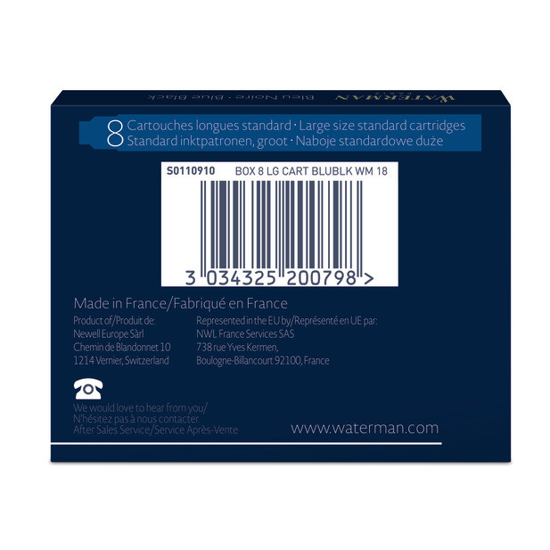 Naboje atramentowe Waterman Standard 8szt. granatowe